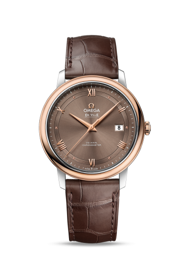Omega De Ville Prestige Co-Axial 39.5 Stainless Steel / Red Gold / Vintage Brown